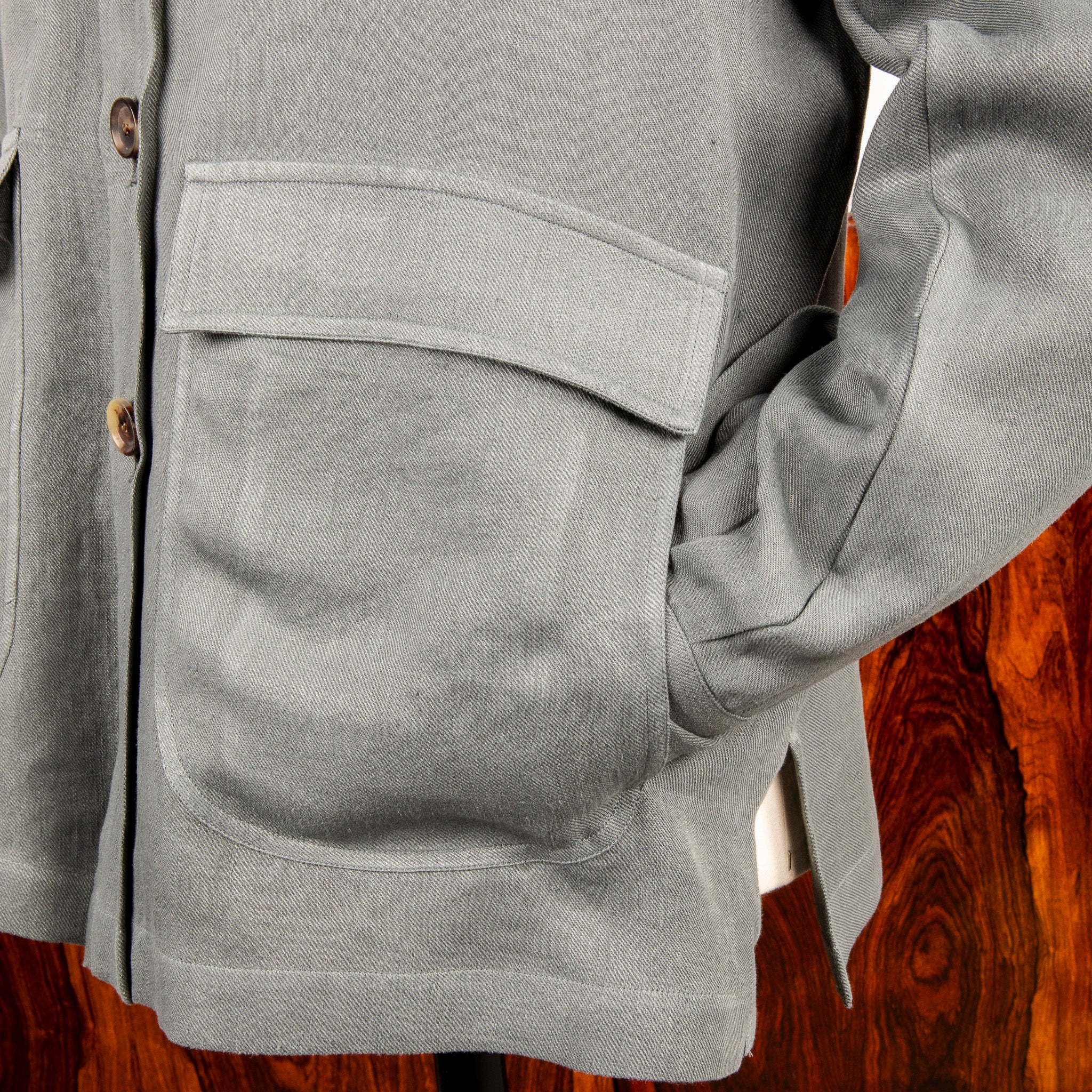 De Petrillo Shirt Jacket Hemp Canapa Grey