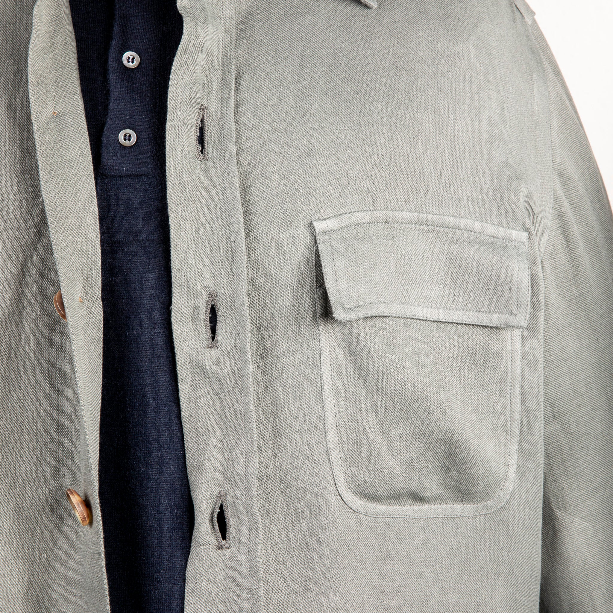 De Petrillo Shirt Jacket Hemp Canapa Grey