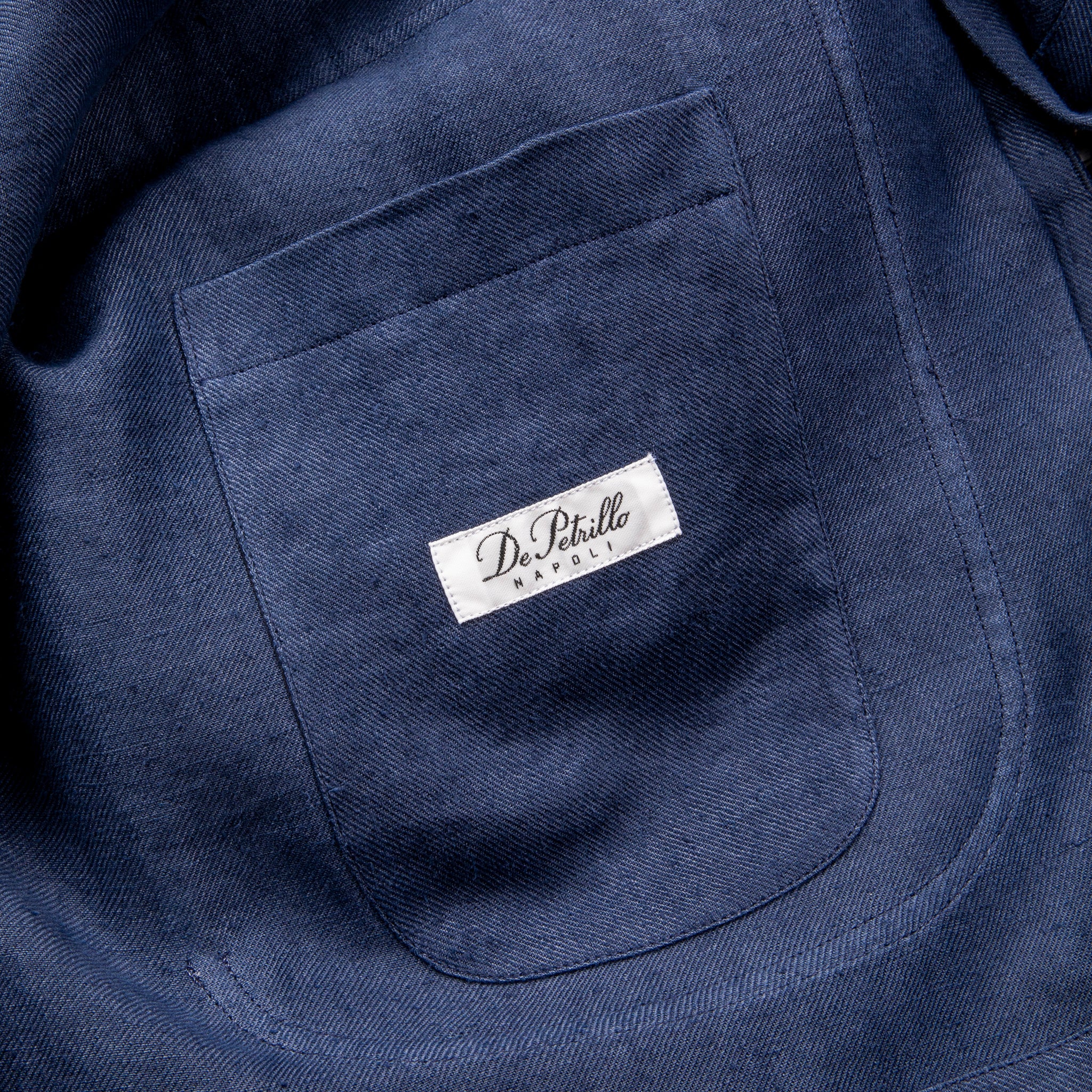 De Petrillo Shirt Jacket Hemp Canapa Indigo Blue