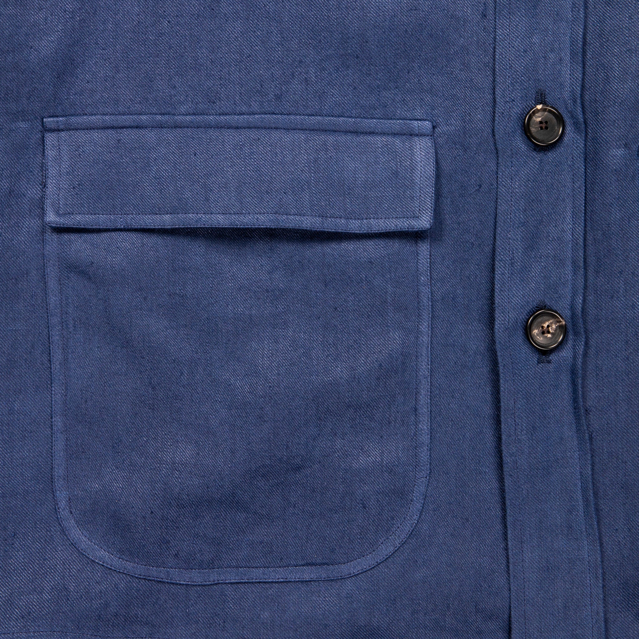 De Petrillo Shirt Jacket Hemp Canapa Indigo Blue