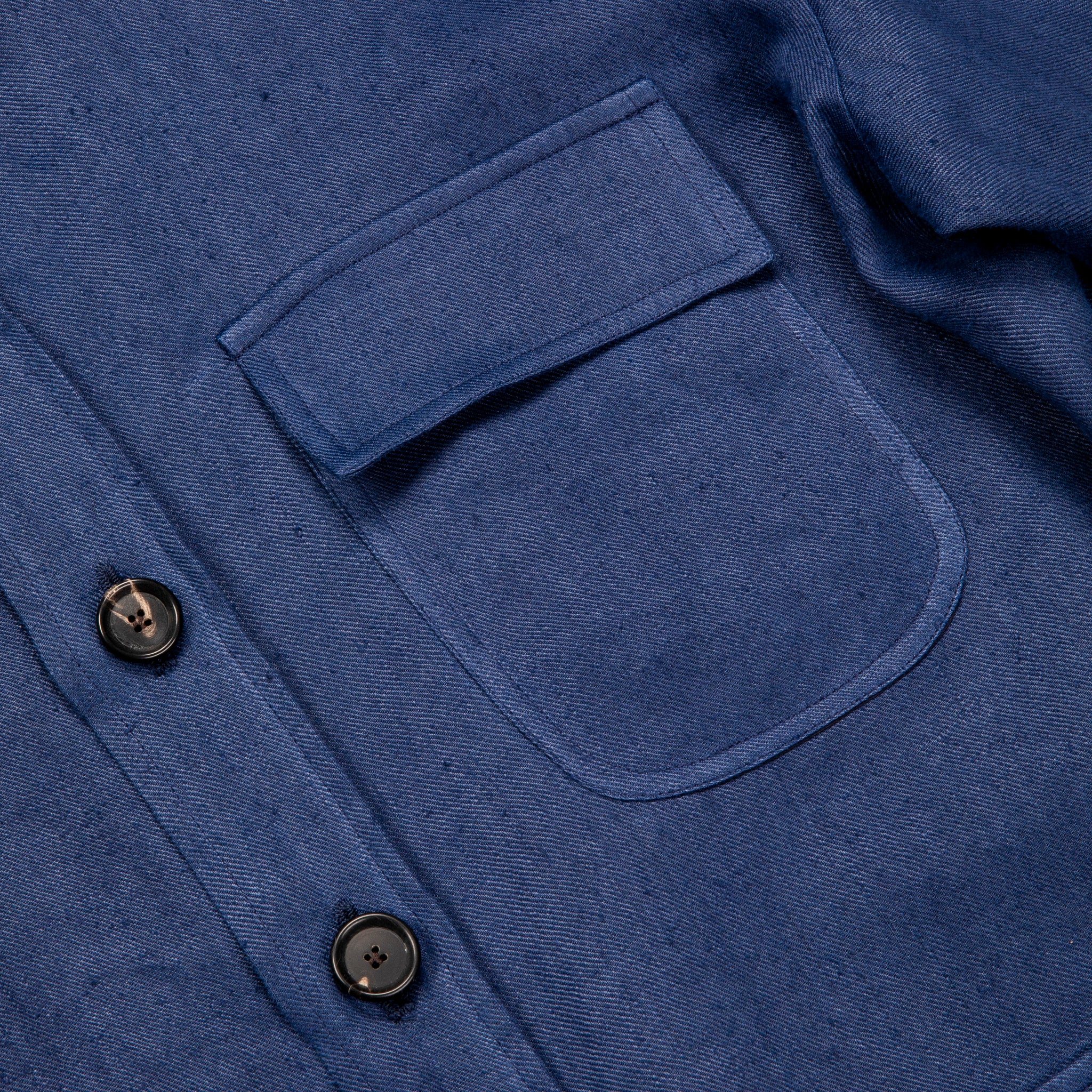 De Petrillo Shirt Jacket Hemp Canapa Indigo Blue