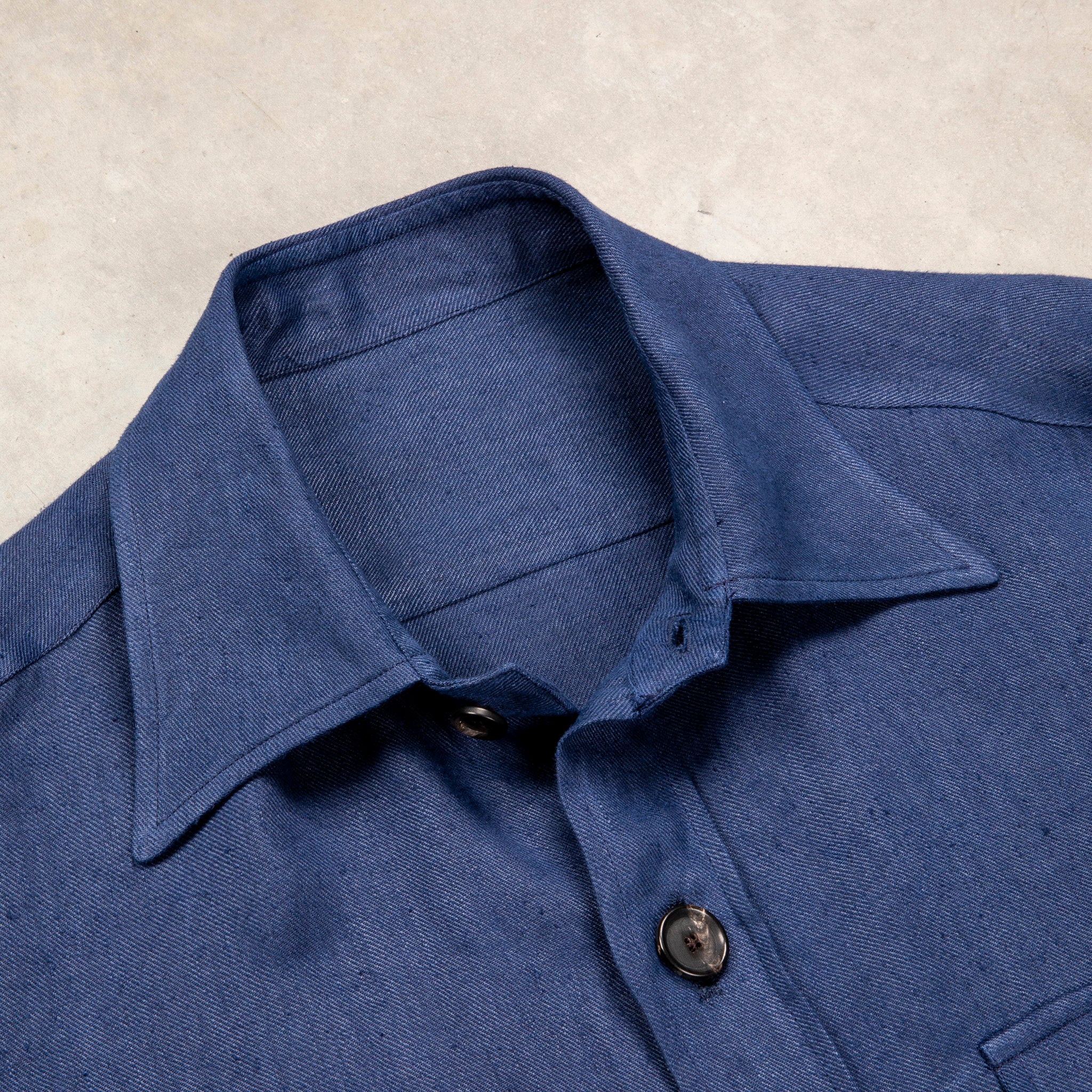 De Petrillo Shirt Jacket Hemp Canapa Indigo Blue