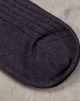 Frans Boone Socks Lungo Cashmere-Silk Antracite