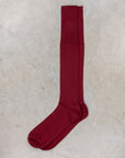 Frans Boone Socks Lungo Cashmere-Silk Bordo