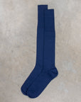 Frans Boone Socks Lungo Cashmere-Silk Neptune