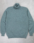 Laurence J. Smith Super Soft Seamless Roll Neck Pullover Graphite Green