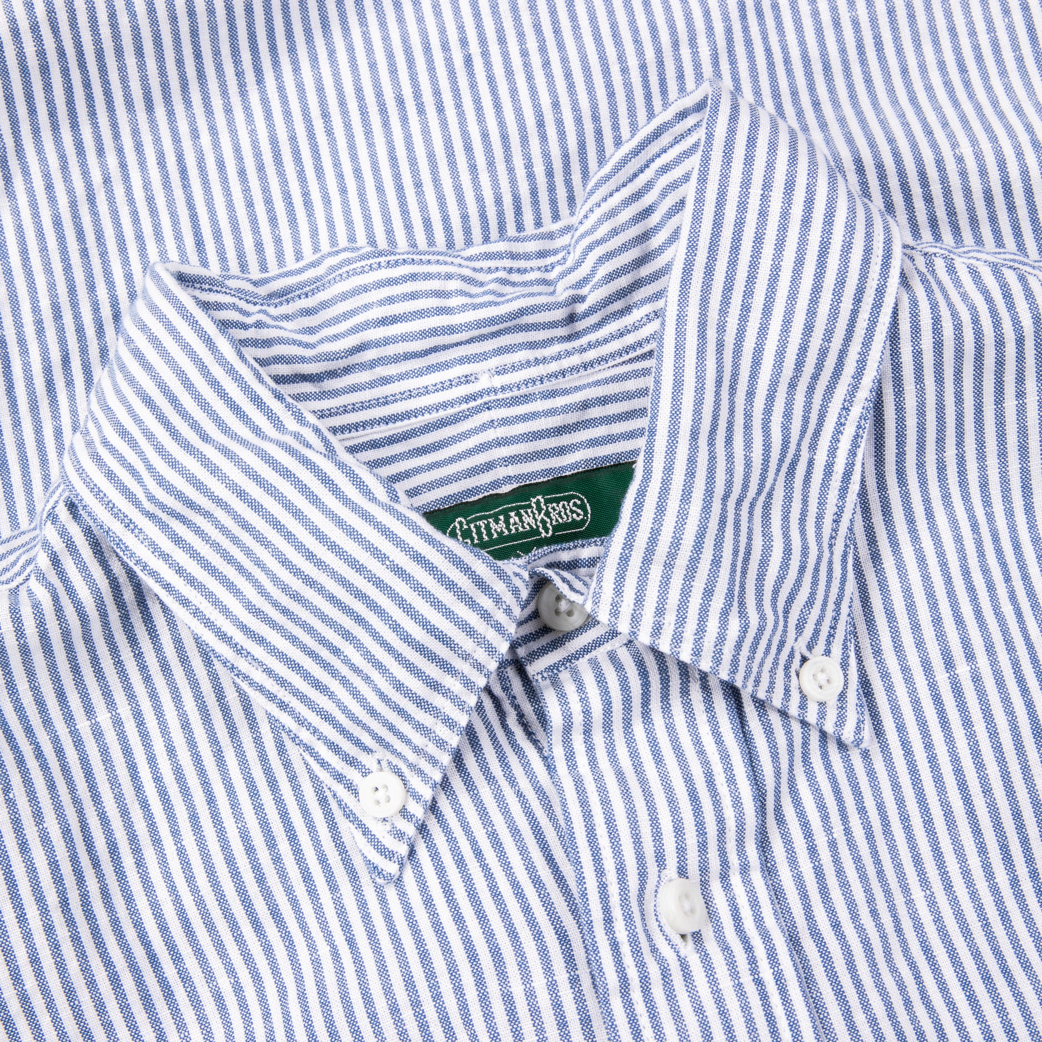 Gitman Vintage Shirt Cotton Linen Oxford Stripe Navy – Frans Boone Store