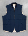 The Real McCoy's Cotton Nylon Down Vest Navy