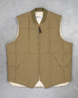 The Real McCoy's Cotton Nylon Down Vest Olive