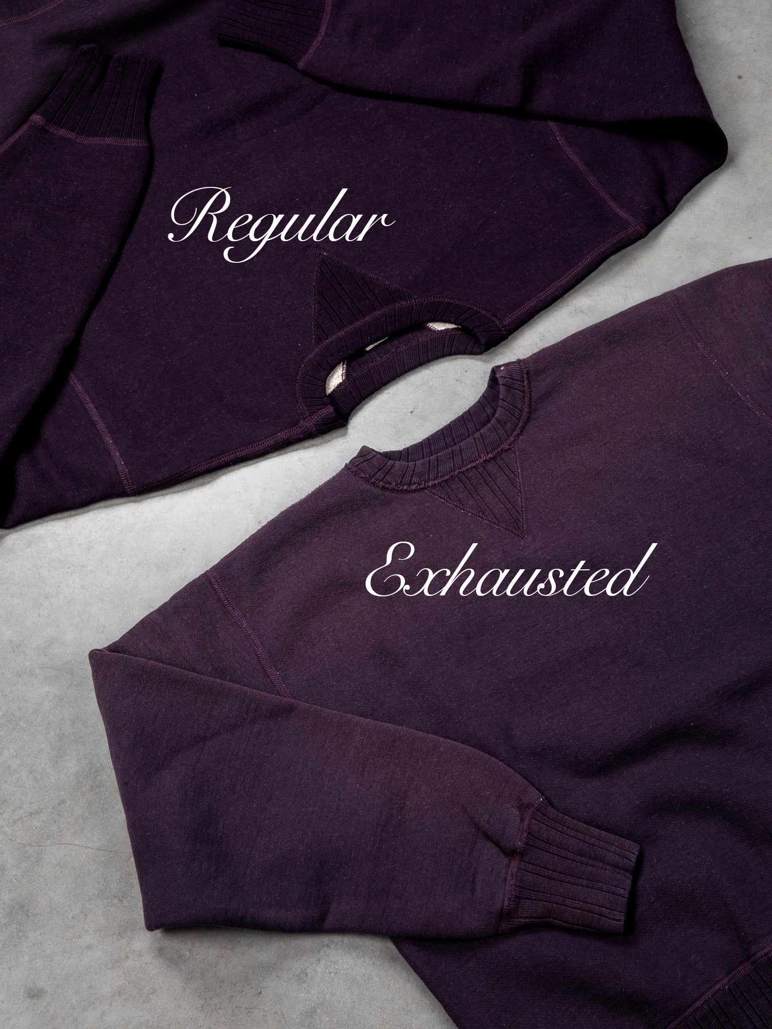 Fullcount 3741HW Double V Sweatshirt &quot;Exhausted&quot; Navy