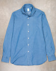 Finamore Tokyo Shirt Sergio Collar Regular Bleach Denim