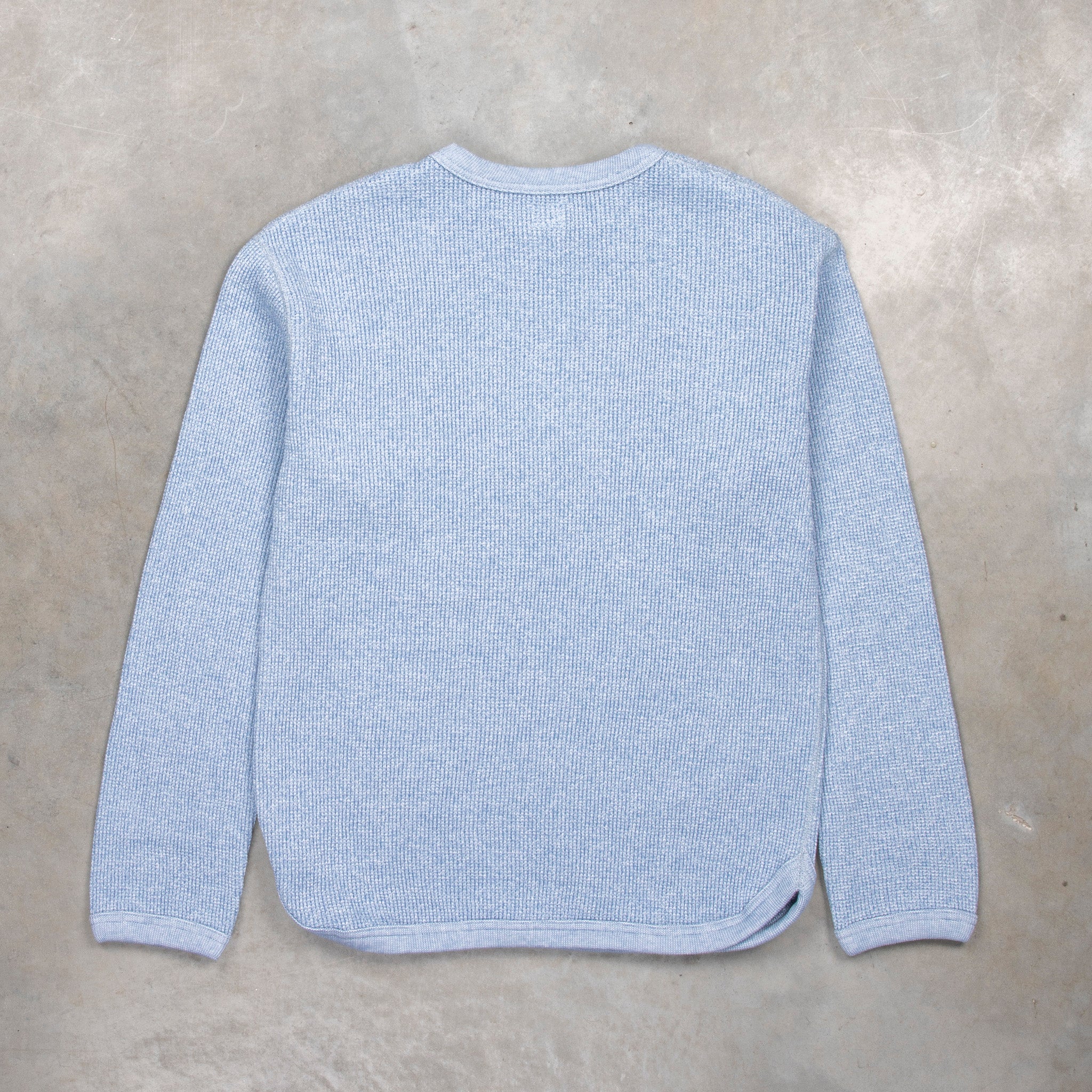 Fullcount 5964 Twisted Heavyweight Waffle Longsleeve Heather Blue