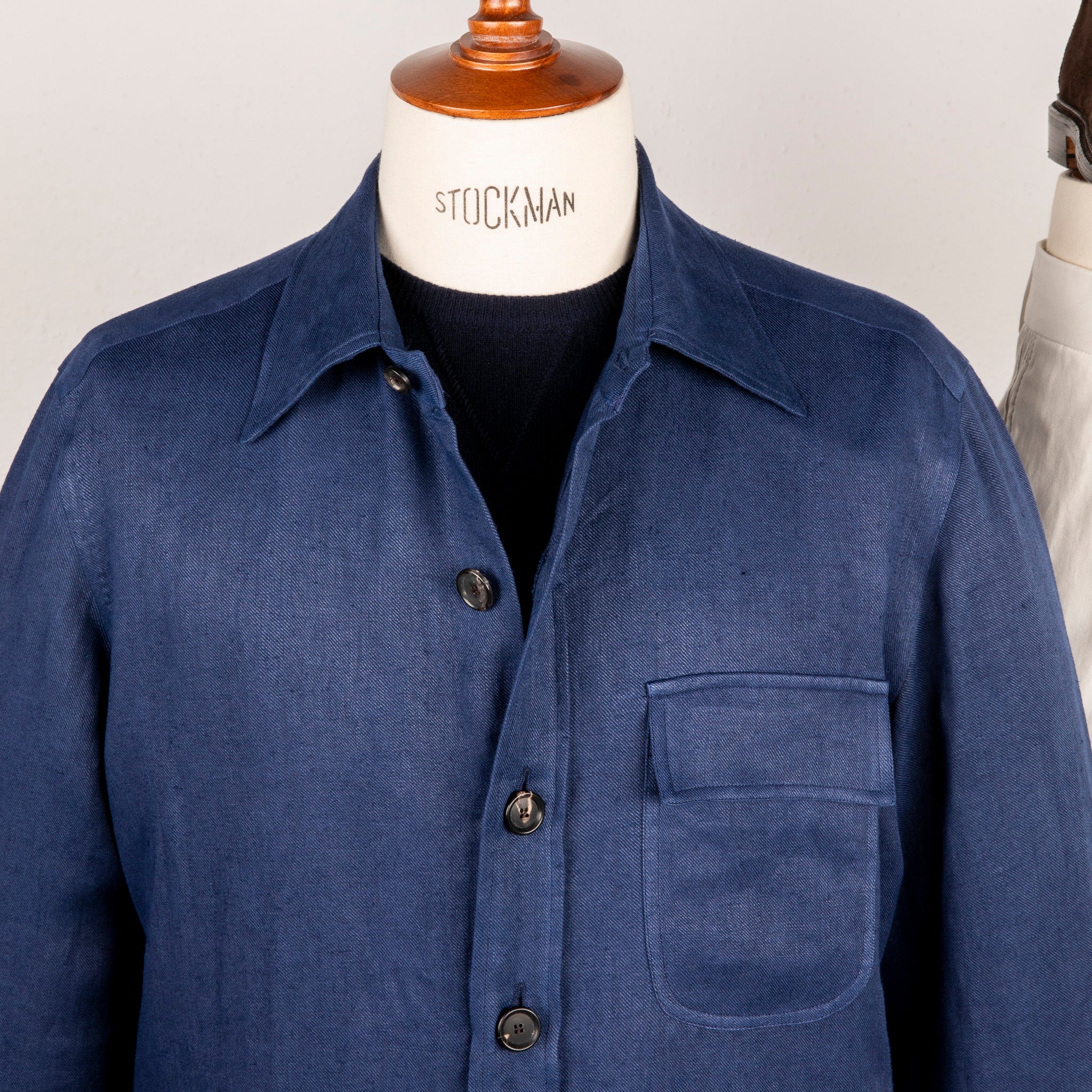 De Petrillo Shirt Jacket Hemp Canapa Indigo Blue