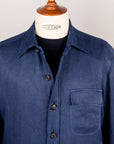 De Petrillo Shirt Jacket Hemp Canapa Indigo Blue