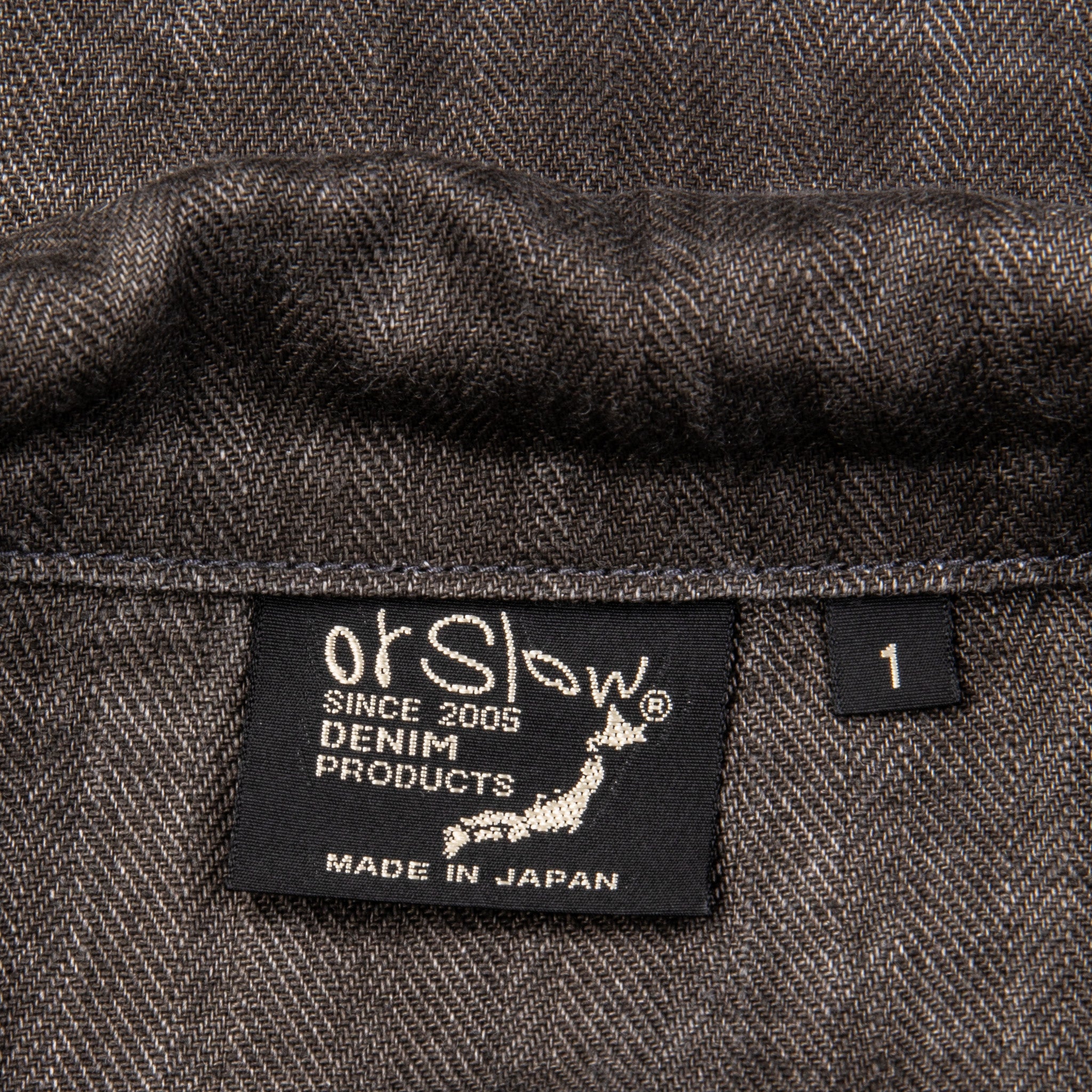 Orslow Simple Work Jacket Sumi Dyed Linen Charcoal – Frans Boone Store