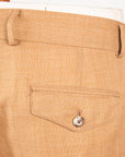 Caruso Pantaloni Super 130's Wool Hopsack Beige