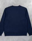 Velva Sheen Loopwheeler Crew Neck Sweat Navy