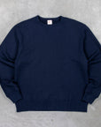 Velva Sheen Loopwheeler Crew Neck Sweat Navy