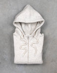 Velva Sheen Loopwheeler Zip-up Hoodie Heather Grey