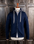 Velva Sheen Loopwheeler Zip-up Hoodie Navy