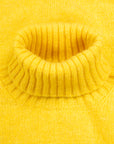 Laurence J. Smith Super Soft Seamless Roll Neck Pullover Lemon Zest