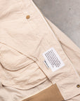 Engineered Garments LL Jacket Beige Cotton Seersucker Stripe