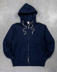 Velva Sheen Loopwheeler Zip-up Hoodie Navy