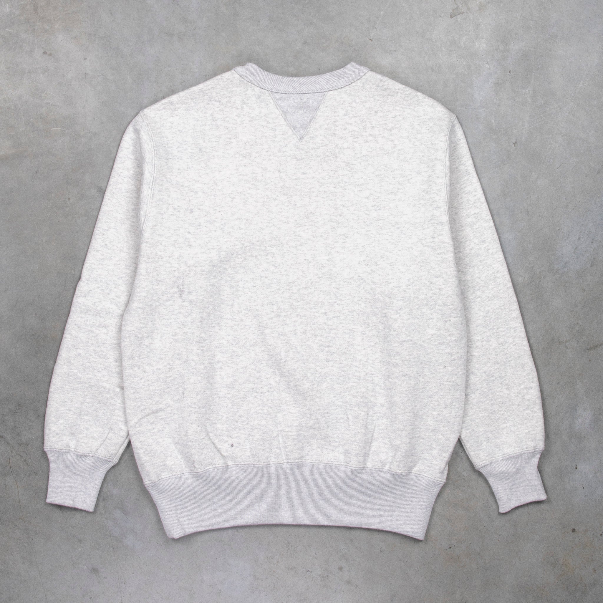 The Real McCoys Athletic 10 Oz Loopwheel Sweatshirt Snow Gray