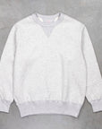 The Real McCoys Athletic 10 Oz Loopwheel Sweatshirt Snow Gray