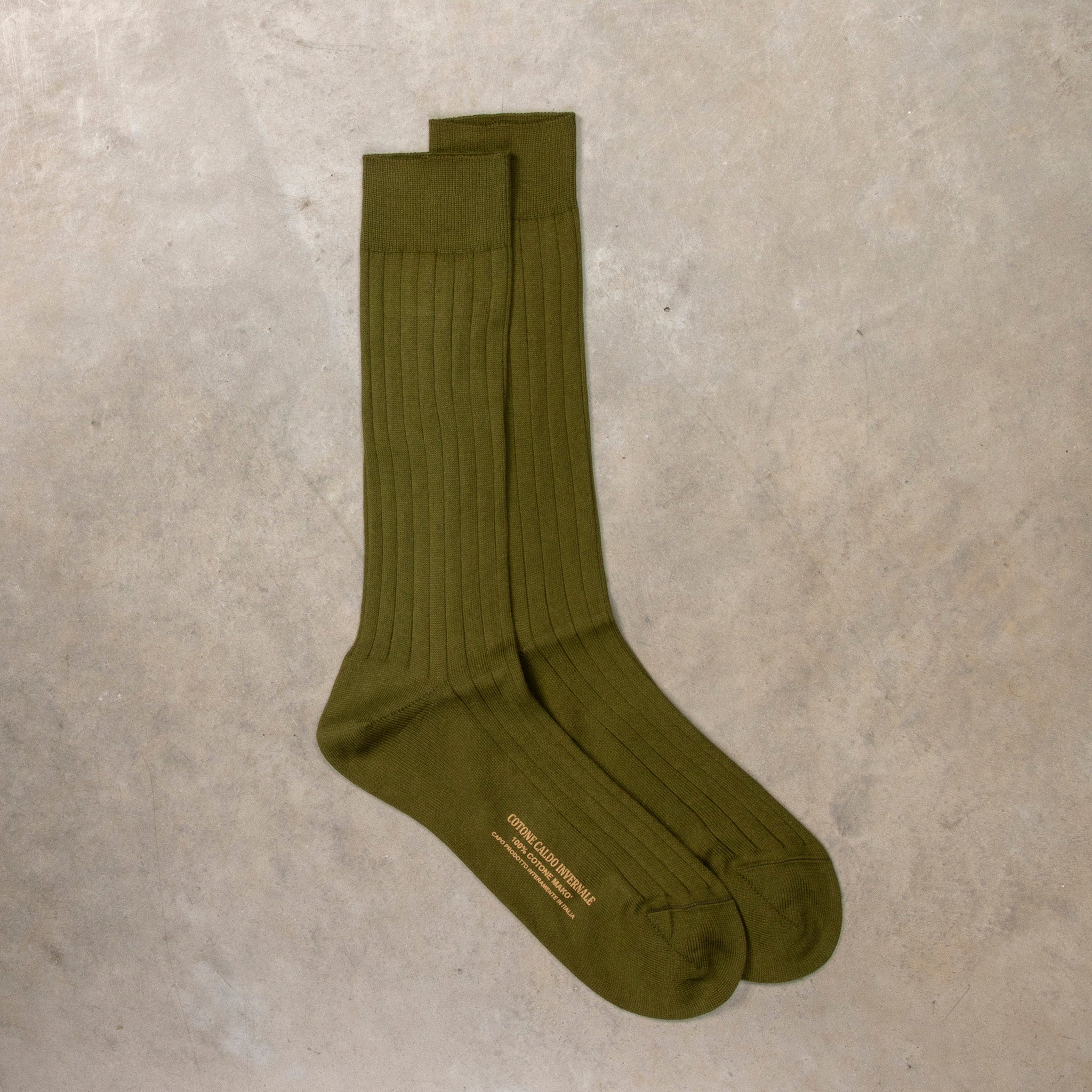 Frans Boone Socks Mako Cotone Oliva