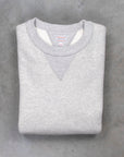 The Real McCoys Athletic 10 Oz Loopwheel Sweatshirt Snow Gray