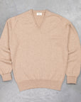 William Lockie Oxton Cashmere V-Neck Sesamo