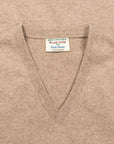 William Lockie Oxton Cashmere V-Neck Sesamo