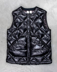 And Wander Diamond Stitch down vest black