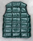 And Wander Diamond Stitch Down Vest Green