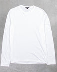 James Perse Brushed Lotus L/S Tee Crew Neck White