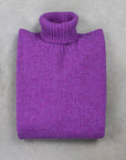 Laurence J. Smith Super Soft Seamless Roll Neck Pullover New Amethyst