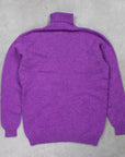 Laurence J. Smith Super Soft Seamless Roll Neck Pullover New Amethyst