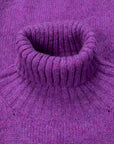 Laurence J. Smith Super Soft Seamless Roll Neck Pullover New Amethyst