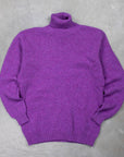 Laurence J. Smith Super Soft Seamless Roll Neck Pullover New Amethyst