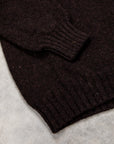 Laurence J. Smith Super Soft Seamless Roll Neck Pullover Dark Oak