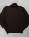 Laurence J. Smith Super Soft Seamless Roll Neck Pullover Dark Oak