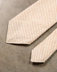 Engineered Garments Tie Cotton Seersucker Stripe Beige