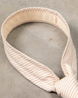 Engineered Garments Tie Cotton Seersucker Stripe Beige