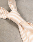 Engineered Garments Tie Cotton Seersucker Stripe Beige