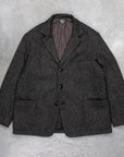 OrSlow Relaxed Fit Harris Tweed Jacket Black