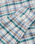 Finamore Tokyo Fit Collo Sergio Flannel Green Plaid