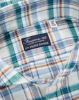 Finamore Tokyo Fit Collo Sergio Flannel Green Plaid