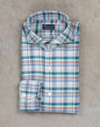 Finamore Tokyo Fit Collo Sergio Flannel Green Plaid