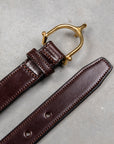 Tory Leather Spur Bridle Leather Belt 1″ Brass Buckle Havana